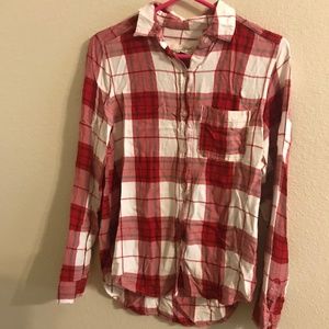 Universal Thread Red and White Flannel Shirt - Size XS